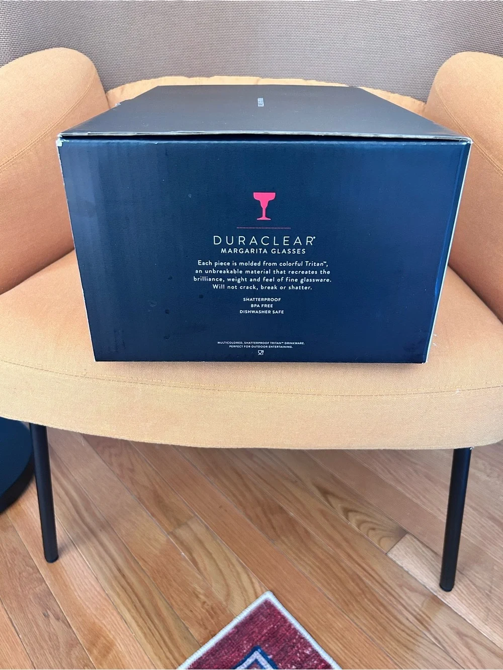 NWT Williams Sonoma Duraclear Colored Margarita Glasses